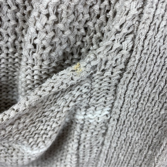 ANTHROPOLOGIE Left on Houston Cream Crochet Open Cardigan Small - Picture 5 of 9